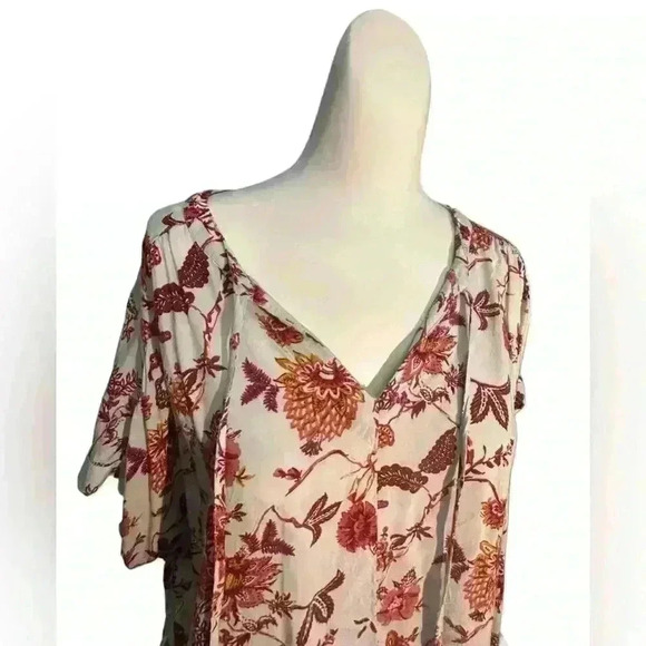Caslon Casual Blouse w/ tie neckline Size 1X - Picture 5 of 7